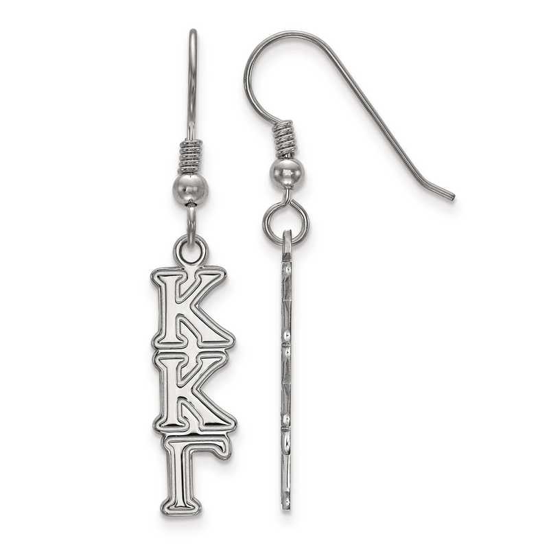 SS004KKG: Strlng Slvr LogoArt Kappa Kappa Gamma Dangle Small Earrings