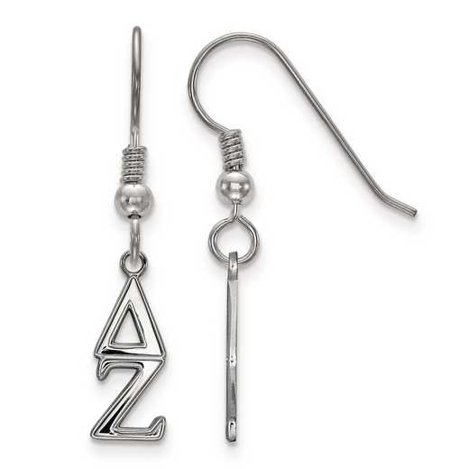 SS026DZ: Strlng Slvr LogoArt Delta Zeta XS Dangle Earrings