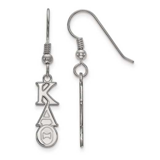 SS026KAT: Strlng Slvr LogoArt Kappa Alpha Theta XS Dangle Earrings
