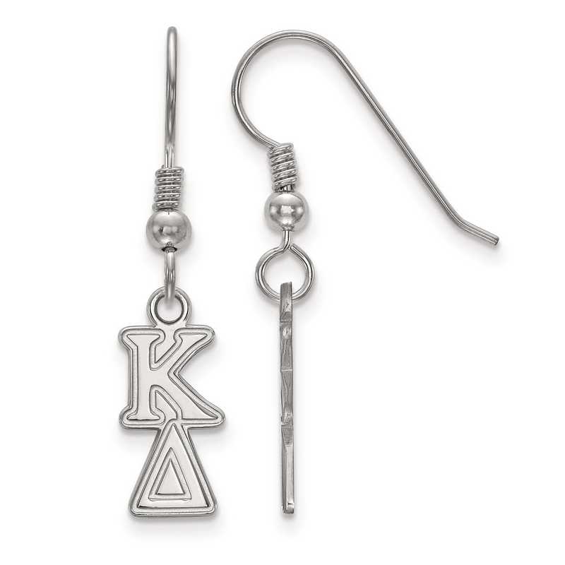 SS026KD: Strlng Slvr LogoArt Kappa Delta XS Dangle Earrings