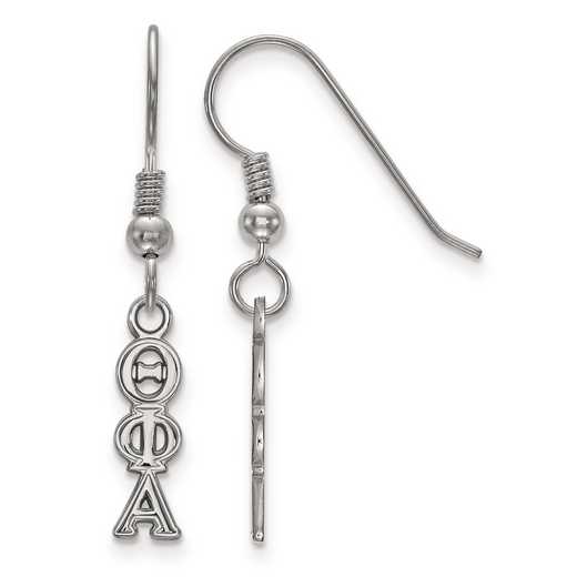 SS026TPA: Strlng Slvr LogoArt Theta Phi Alpha XS Dangle Earrings