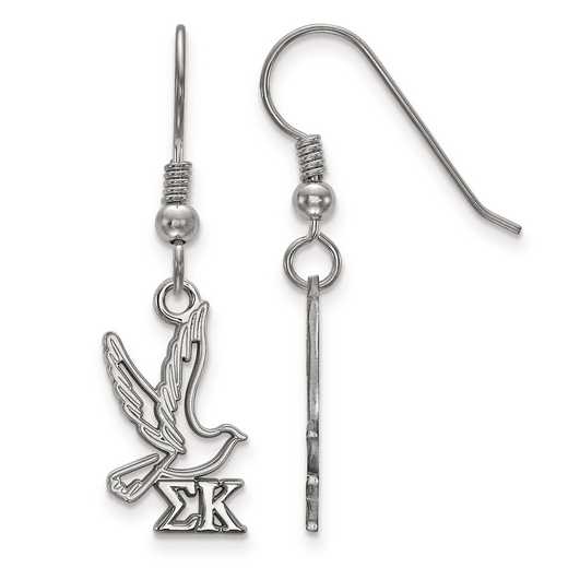 SS037SKP: Strlng Slvr LogoArt Sigma Kappa Small Dangle Earrings