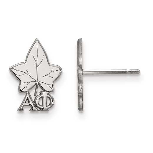 SS038APH: Strlng Slvr LogoArt Alpha Phi XS Post Erring