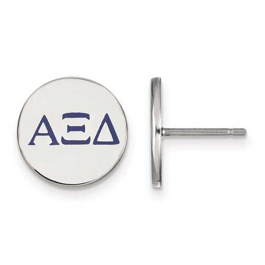 SS032AXD: Strlng Slvr LogoArt Alpha Xi Delta Enameled Post Earrings