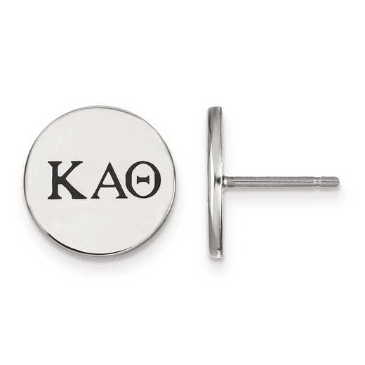 SS033KAT: Strlng Slvr LogoArt Kappa Alpha Theta Enameled Post Earrings