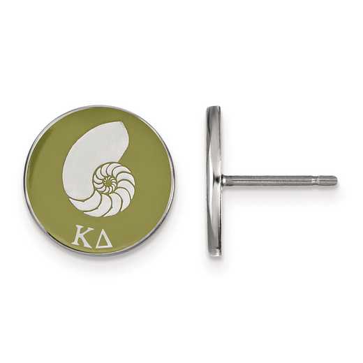 SS046KD: Strlng Slvr LogoArt Kappa Delta Enameled Post Earrings