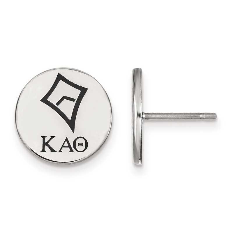 SS047KAT: Strlng Slvr LogoArt Kappa Alpha Theta Enameled Post Earrings