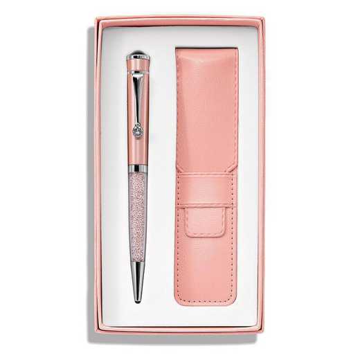 JBP111P: Pink Crystal Filled Ballpoint Pen with Matching Pouch