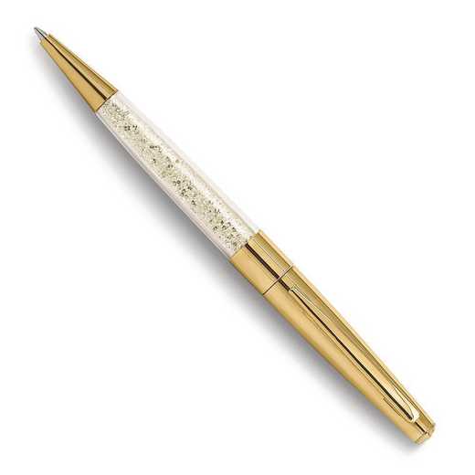 JBP112G: Gold-tone Clear Crystal Filled Ballpoint Pen