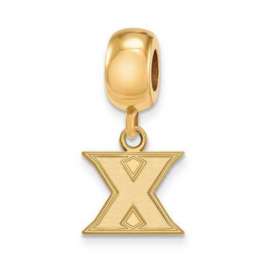 GP011XU: SS Gp Logo Art Xavier Univ Reflection Beads Charm Xs Dangle