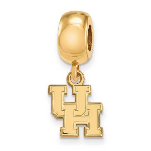 GP013UHO: SS W/GP Logoart Univ Of Houston Xs Reflection Beads Charm