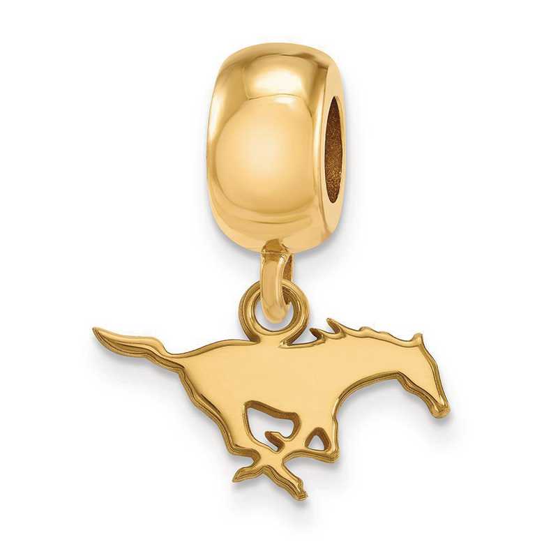 GP014SMU: SS/GP Logoart Southern Methodist U Xs Reflection Beads Charm