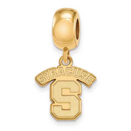 GP021SYU: SS W/GP Logoart Syracuse Univ Small Dangle Reflection Beads