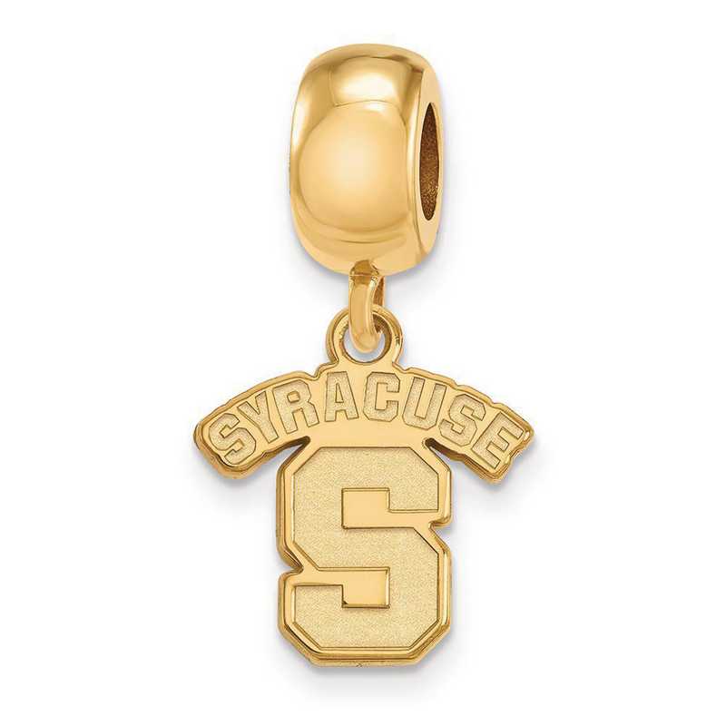 GP021SYU: SS W/GP Logoart Syracuse Univ Small Dangle Reflection Beads