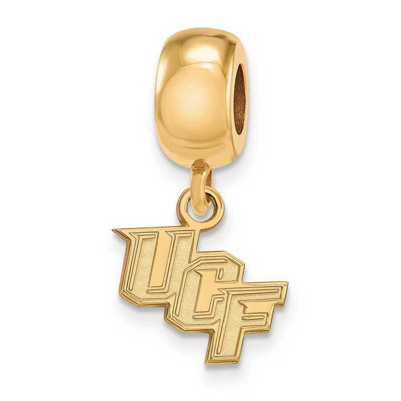 GP022UCF: SS/GP Logoart U Of Central Florida Xs Reflection Beads Charm