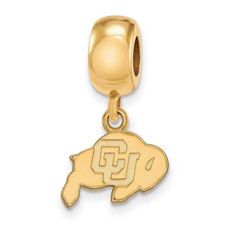 GP022UCO: SS W/GP Logoart Univ Of Colorado Xs Reflection Beads Charm