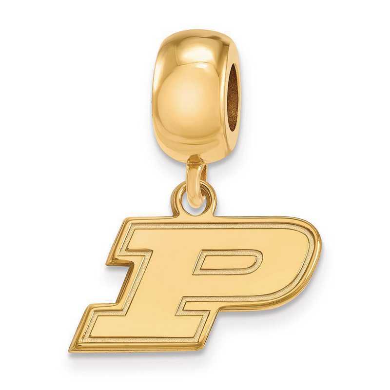 GP030PU: SS W/GP Logoart Purdue Xs Dangle Reflection Beads Charm