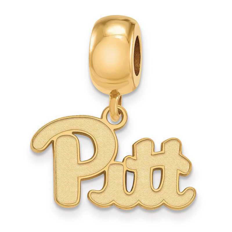 GP030UPI: SS W/GP Logoart Univ Of Pittsburgh Small Reflection Beads