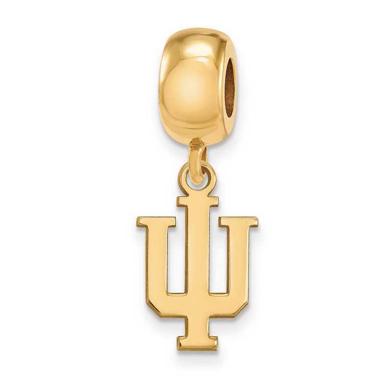 GP034IU: SS W/GP Logoart Indiana Univ Small Dangle Reflection Beads
