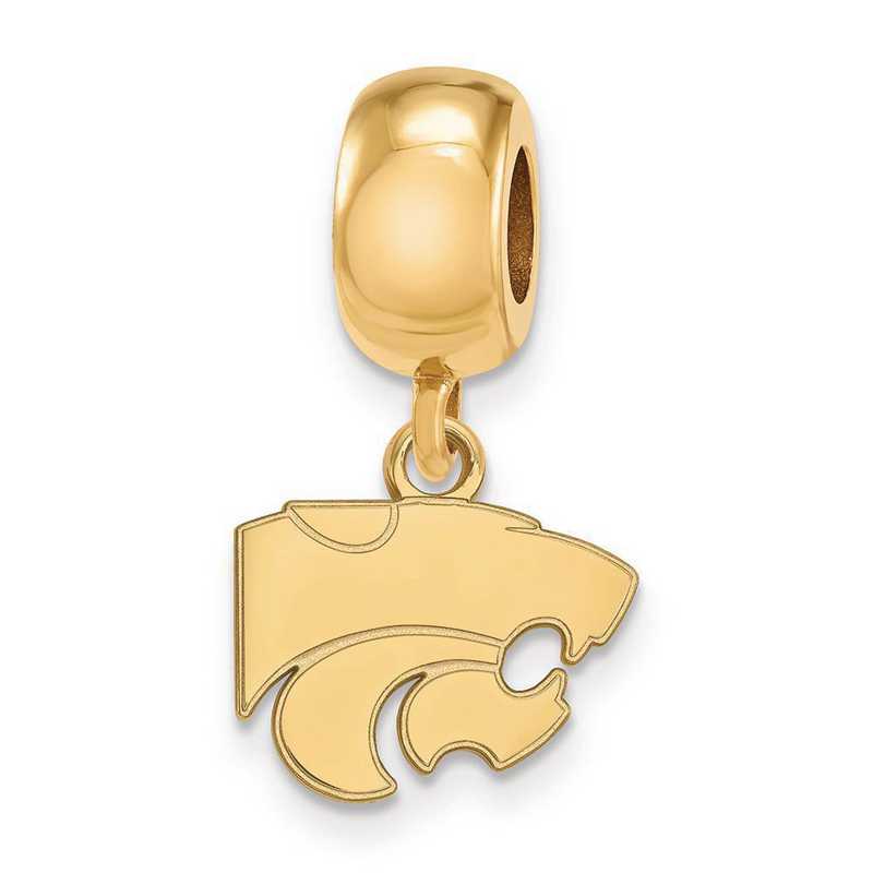 GP035KSU: SS W/GP Logoart Kansas State Univ Xs Reflection Beads Charm