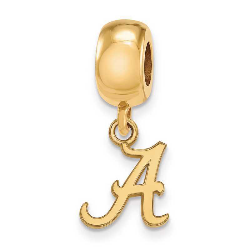 GP035UAL: SS W/GP Logoart Univ Of Alabama Xs Reflection Beads Charm