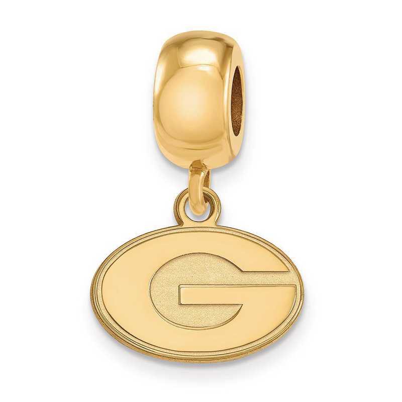 GP035UGA: SS W/GP Logoart Univ Of Georgia Xs Reflection Beads Charm