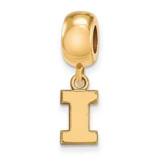 GP035UIL: SS GP LogoArt University of Illinois XS Dangle Bead Charm