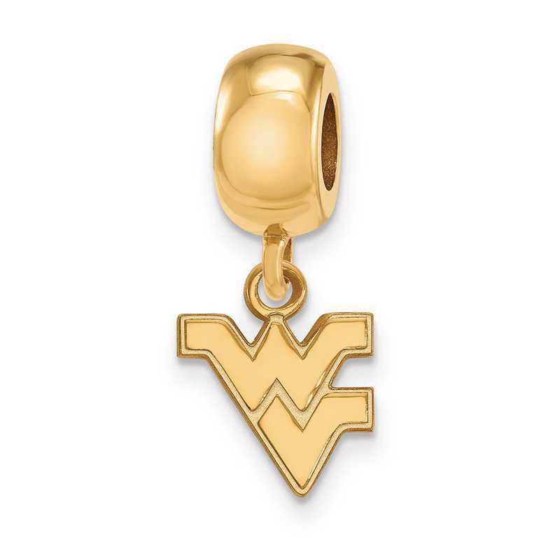 GP035WVU: SS W/GP Logoart West Virginia Univ Xs Reflection Beads Charm