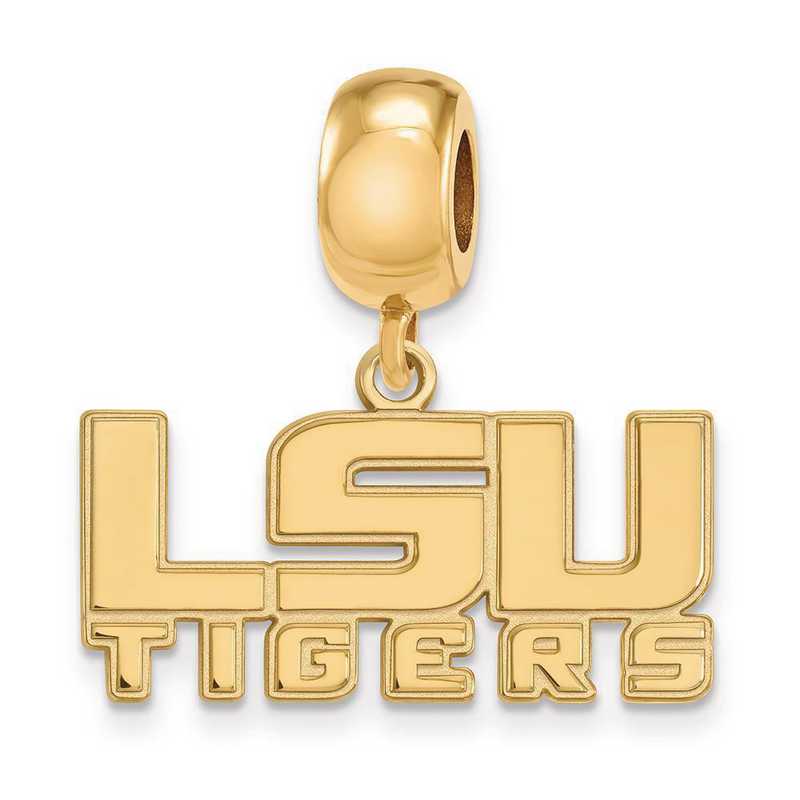 GP050LSU: SS W/GP Logoart Louisiana State Univ Small Reflection Beads