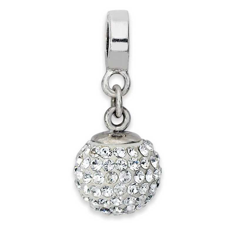 Alpha Sigma Alpha Necklace with Crystal Ball Accent Charm