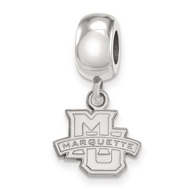 SS012MAR: SS Rh-P Logoart Marquette Univ Xs Reflection Beads Charm