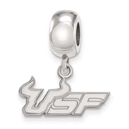 SS016USFL: SS Rh-P Logoart Univ Of South Florida Small Reflection Beads