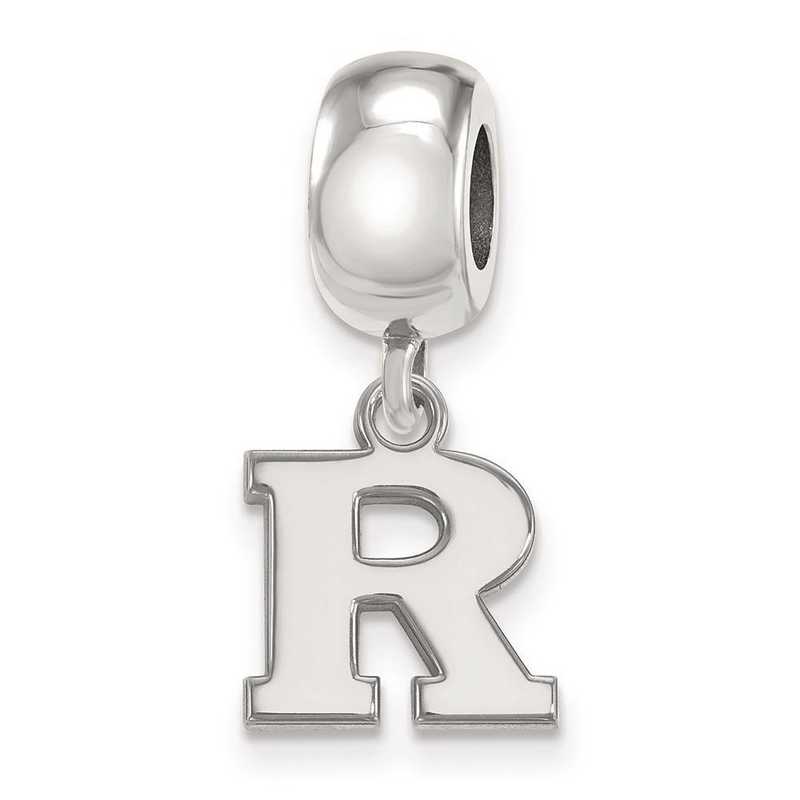 SS018RUT: SS Rh-P Logoart Rutgers Xs Dangle Reflection Beads Charm