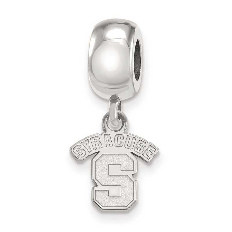 SS020SYU: SS Rh-P Logoart Syracuse Univ Xs Reflection Beads Charm
