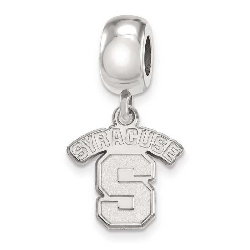 SS021SYU: SS Rh-P Logoart Syracuse Univ Small Dangle Reflection Beads