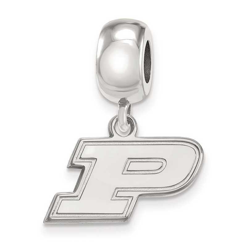 SS030PU: SS Rh-Plated Logoart Purdue Xs Dangle Reflection Beads Charm