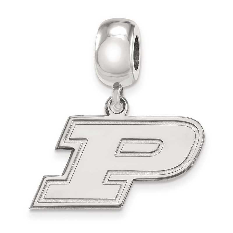SS031PU: SS Rh-Plated Logoart Purdue Small Dangle Reflection Beads