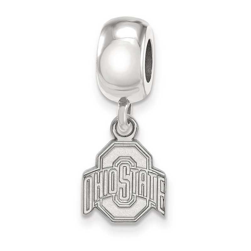 SS036OSU: SS Rh-P Logoart Ohio State Univ Xs Reflection Beads Charm