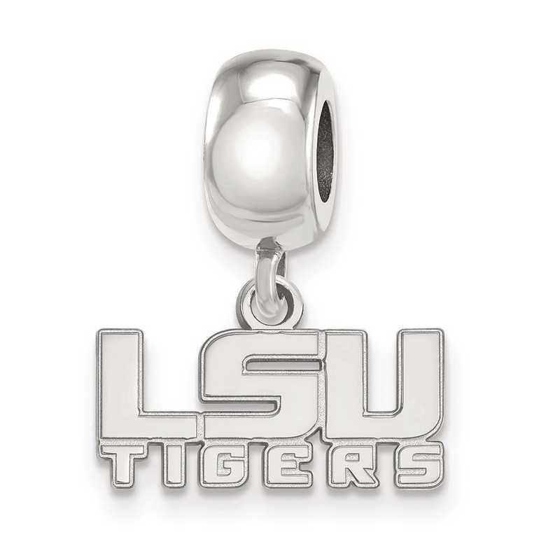 SS049LSU: SS Rh-P Logoart Louisiana State Univ Charm Reflection Beads
