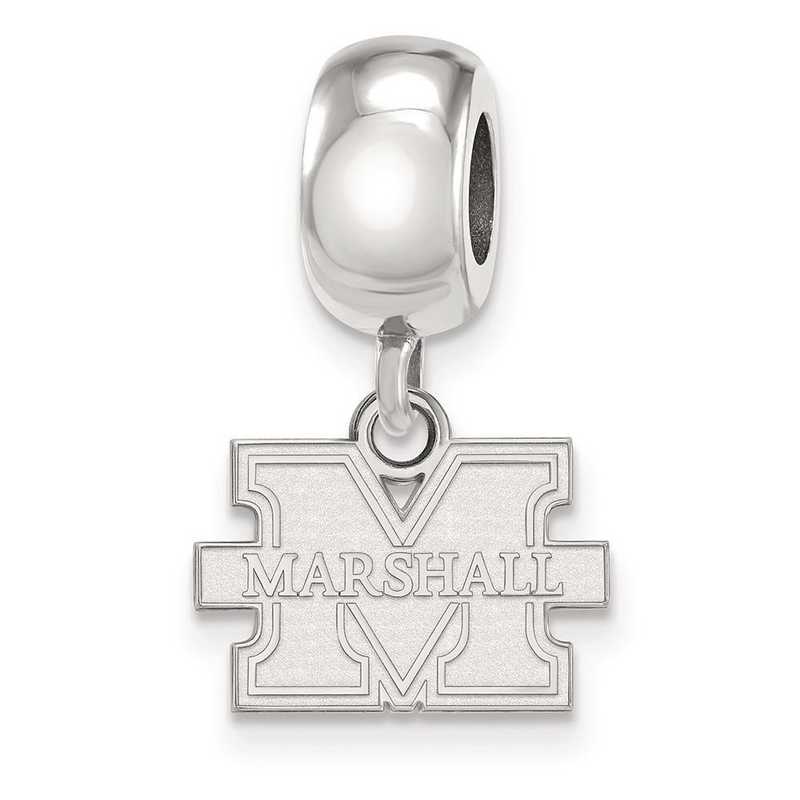 SS069MAU: SS Rh-Plat Logo Art Marshall Univ Reflection Beads Charm Xs