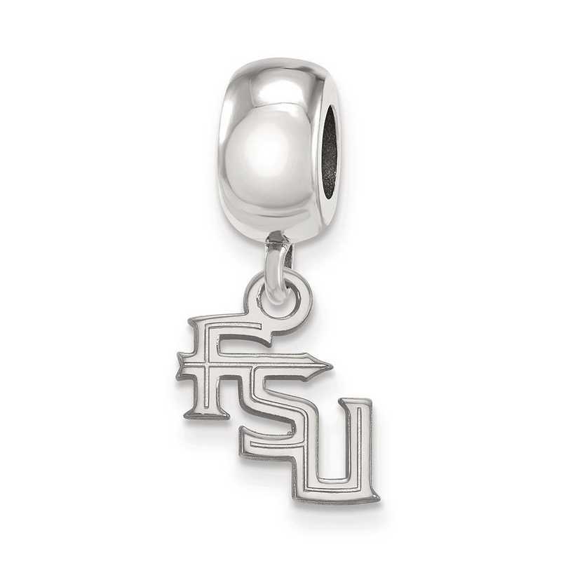 SS097FSU: SS Rh-Plat Logo Art Florida State U Reflection Beads Charm