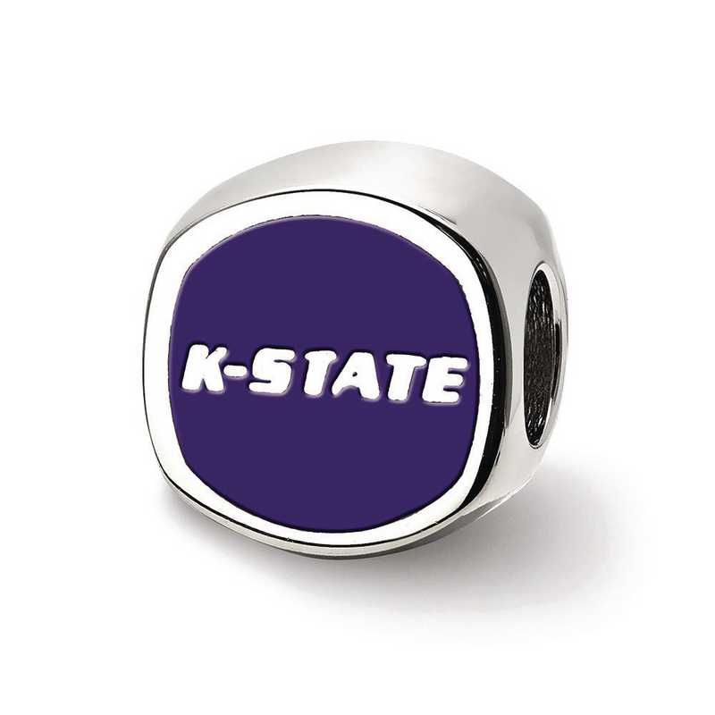 SS501KSU: SS Logoart Kansas St. U Cushion Shaped Logo Reflection Beads