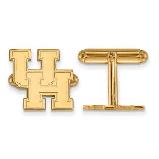 GP010UHO: LogoArt NCAA Cufflinks - Houston - Yellow