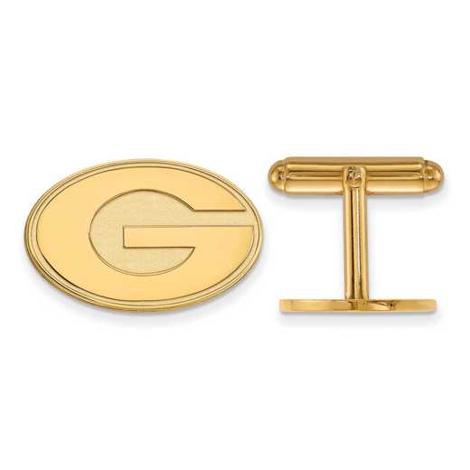 GP012UGA: LogoArt NCAA Cufflinks - Georgia - Yellow