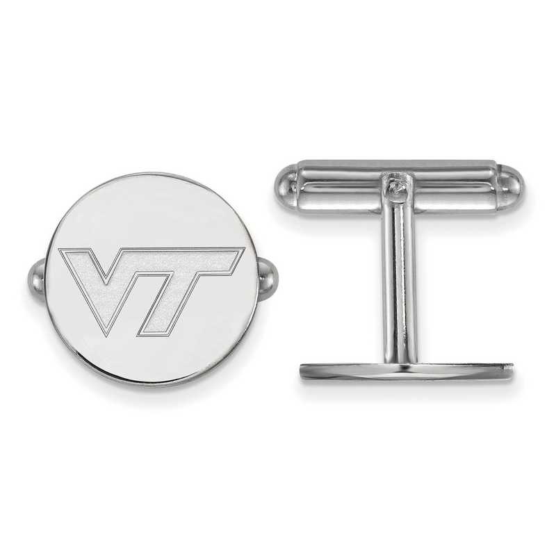 SS070VTE: LogoArt NCAA Cufflinks - Virginia Tech - White