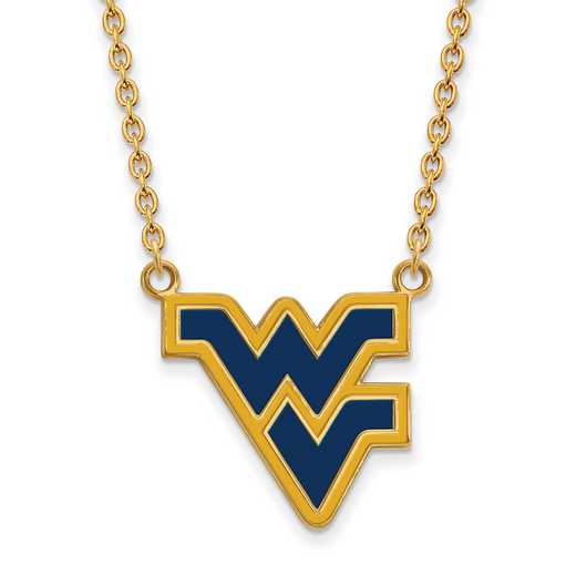 GP071WVU-18: LogoArt NCAA Enamel Pendant - West Virginia - Yellow