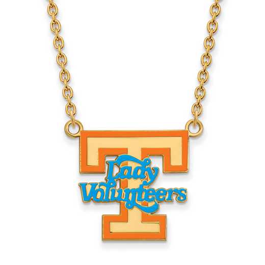 GP081UTN-18: LogoArt NCAA Enamel Pendant - Tennessee - Yellow