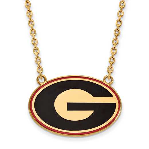 GP083UGA-18: LogoArt NCAA Enamel Pendant - Georgia - Yellow