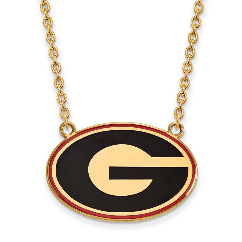 University of Georgia Bulldogs School Letter Logo Pendant Gold Plated Silver