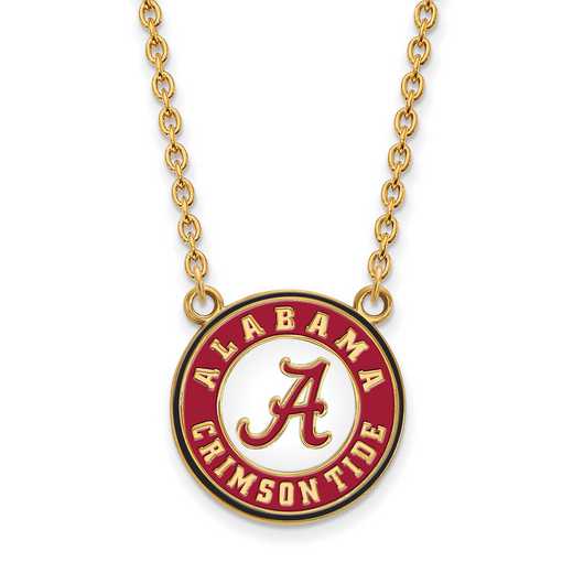 GP092UAL-18: LogoArt NCAA Enamel Pendant - Alabama - Yellow